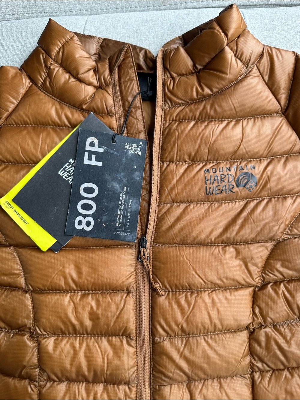 🐪🦂 Mountain Hardwear Chestnut Brown 800FP Down Puffer Jacket